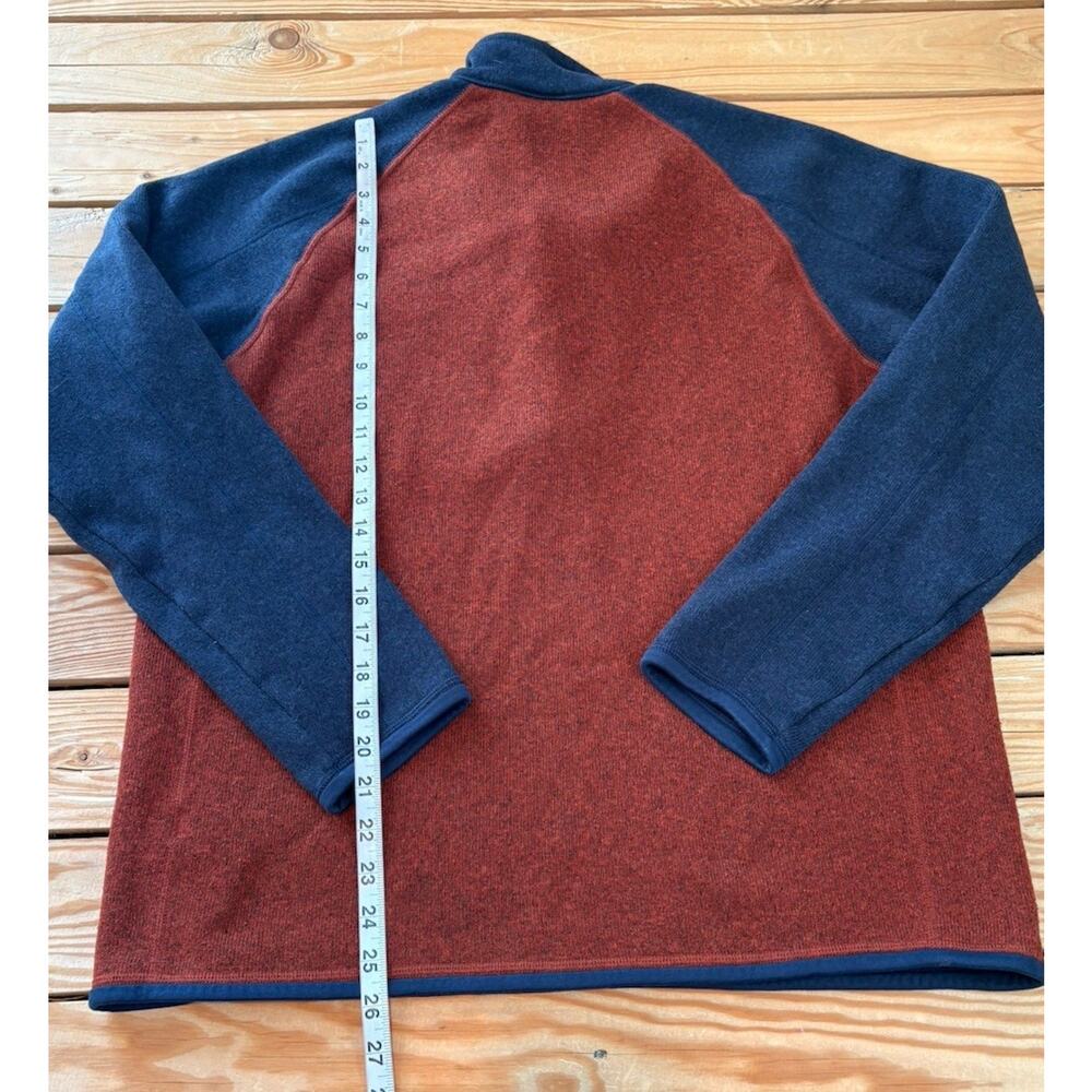 Patagonia Men’s 1/2 Zip Fleece Pullover Jacket Size L Red Blue N2 - Picture 6 of 8